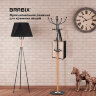 Вешалка-стойка BRABIX "CR-318", металл/мрамор, 1,8 м, на диске диаметром 36 см, 5 крючков+4 дополнительных, орех, 601743, 601743