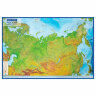 Карта России физическая 157х107 см, 1:5,5М, с ламинацией, интерактивная, в тубусе, BRAUBERG, 112399, 112399