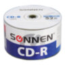 Диски CD-R SONNEN 700 Mb 52x Bulk (термоусадка без шпиля), КОМПЛЕКТ 50 шт., 512571, 512571