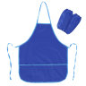 Фартук с нарукавниками для уроков труда ПИФАГОР, 3 кармана, стандартный размер, 44x55 см, синий, 273754, 273754