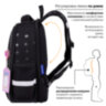 Ранец BRAUBERG FIT, 2 отделения, "Dark cat", 38х27х14 см, 272026, 272026