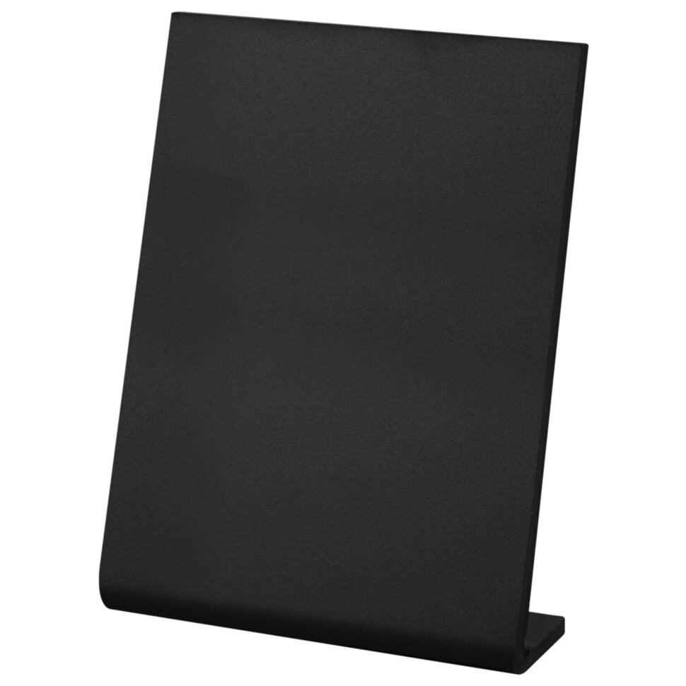 Табличка меловая настольная А4 (21x29,7 см), L-образная, вертикальная, ПВХ, ЧЕРНАЯ, BRAUBERG, 291292, 291292