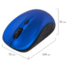 Мышь беспроводная SONNEN V-111, USB, 800/1200/1600 dpi, 4 кнопки, оптическая, синяя, 513519, 513519