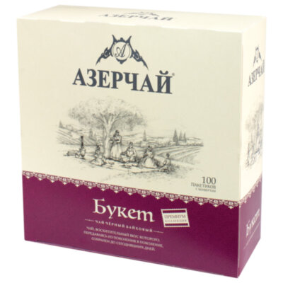 Чай АЗЕРЧАЙ "Premium collection" чёрный, 100 пакетиков в конвертах по 1,8 г, 415234, 622731