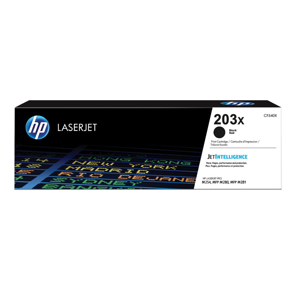 Картридж лазерный HP (CF540X) LaserJet Pro M254/M280/M281, №203X, черный, оригинальный, ресурс 3200 страниц, 362934