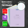 Тетрадь 18 л. BRAUBERG "КЛАССИКА NEW" клетка, обложка картон, АССОРТИ (5 видов), 105695, 80 штук, 105695