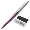 Ручка шариковая PARKER "Jotter Core Victoria Violet CT", корпус фиолетовый, детали хром, синяя, 1953190, 142385