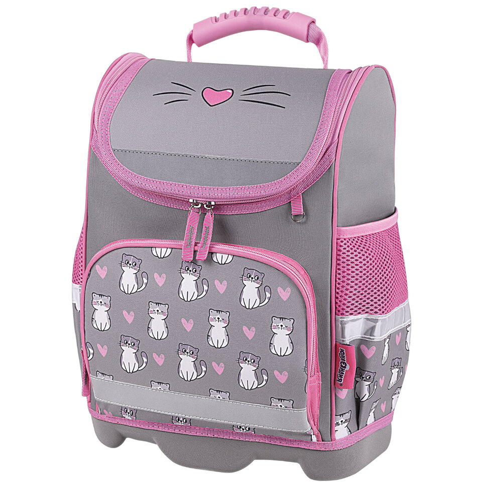 Ранец ЮНЛАНДИЯ WISE, 1 отделение, 3 кармана, устойчивое дно, "Sweet whiskers", 37x29х15 см, 272075, 272075