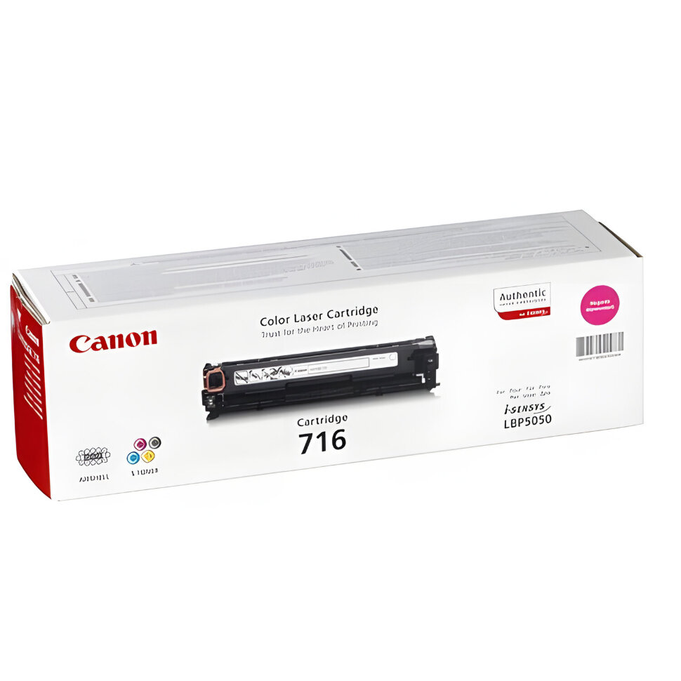 Картридж лазерный CANON (716М) LBP-5050, пурпурный, ресурс 1500 страниц, оригинальный, 1978B002, 360731