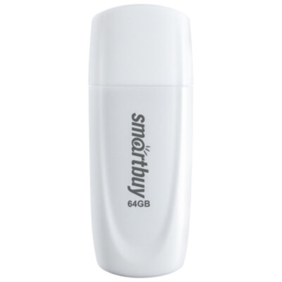 Флеш-диск 64 GB SMARTBUY Scout USB 2.0, белый, SB064GB2SCW, 513771