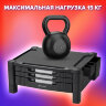 Подставка для монитора, ноутбука 434х336х193 мм, 3 ящика, черная, BRAUBERG, 513791, 513791