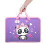Папка на молнии с ручками ЮНЛАНДИЯ А4, 1 отделение, пластик, ширина 45 мм, "Sweet Panda", 271456, 271456