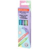 Ручки гелевые стираемые автоматические BRAUBERG "X-ERASE RT PASTEL COLOR", СИНИЕ, НАБОР 4 ШТ., пишущий узел 0,7 мм, линия 0,5 мм, 144426, 144426