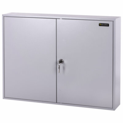 Шкафчик (Ключница) на 300 ключей BRAUBERG, 730х550х140 мм, с замком, +300 брелоков, серый, 290341, 290341