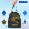Мешок для обуви BRAUBERG PREMIUM, карман, подкладка, светоотражайка, 43х33 см, Dino attack, 272424, 272424