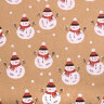 Бумага упаковочная подарочная крафт BIG SIZE новогодняя "Snowman", 0,7х10 м, ЗОЛОТАЯ СКАЗКА, 591948, 591948