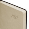 Ежедневник датированный 2027, А5, 138x213 мм, BRAUBERG "Stylish", под кожу, гибкий, бежевый, 117969, 117969