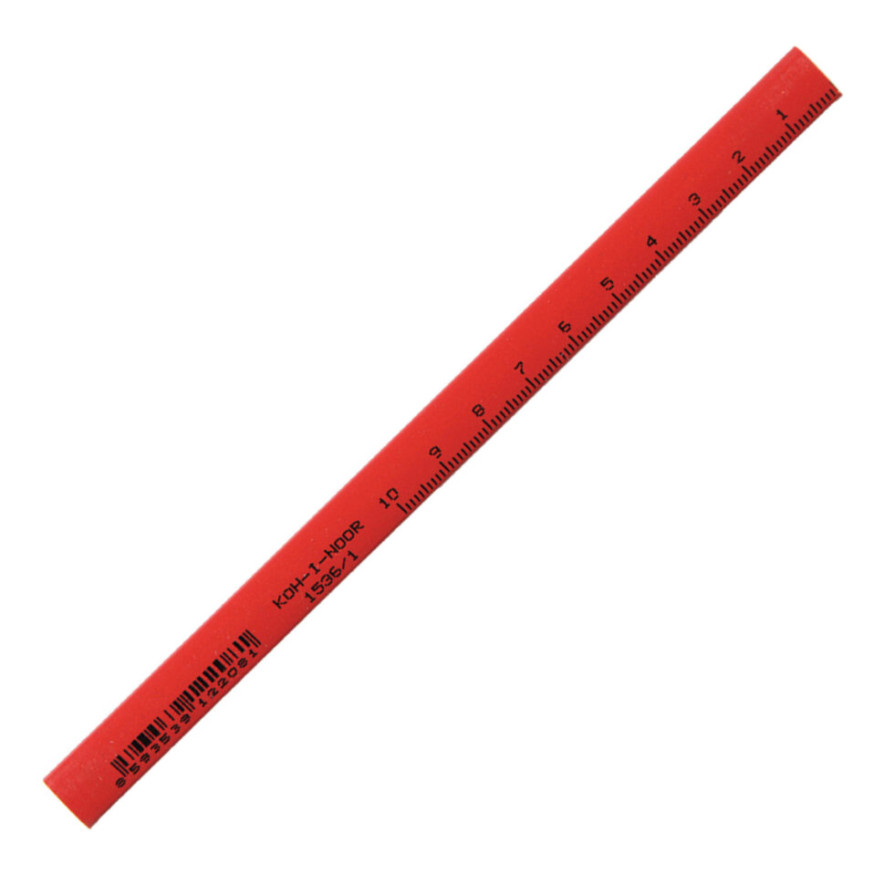 Карандаш столярный KOH-I-NOOR, 1 шт., B, грифель 5х2 мм, корпус красный, 0153600100177, 181127