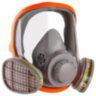 Маска полнолицевая Jeta Safety 5950, силикон, ударопрочный поликарбонат, защитная пленка, без фильтров, размер L, 5950-L, 610900