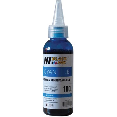Чернила HI-BLACK для EPSON (Тип E) универсальные, голубые 0,1 л, водные, HB-EPS-C-100ML, 361514