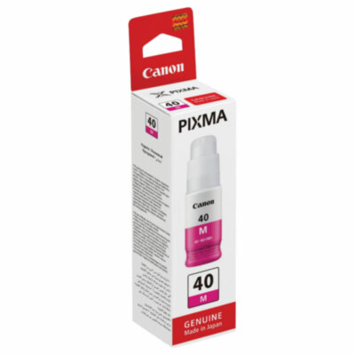 Чернила CANON (GI-40M) для СНПЧ Pixma G5040/G6040, пурпурные, ресурс 7700 страниц, оригинальные, 3401C001, 363615