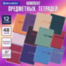 Тетради предметные, КОМПЛЕКТ 12 ПРЕДМЕТОВ, 48 л., обложка картон, BRAUBERG "VIBE", 405163, 405163
