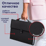 Папка-портфель пластиковая BRAUBERG А4 (332х245х35 мм), 13 отделений, черная, 221378, 221378