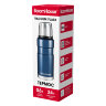 Термос 0,6 л, BOOMHOUSE (БУМХАУС) DARKBLUE, нержавеющая сталь SUS304, молотковая эмаль, крышка/кружка, синий, 700309, 700309