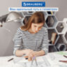 Готовальня BRAUBERG SCHOOL KIT, 8 предметов, циркуль 115 мм, чертежные принадлежности, лавандовый цвет, 210703, 210703