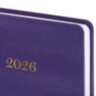Ежедневник датированный 2026 А5 138х213 мм, BRAUBERG "Elegant", под кожу, застежка, фиолетовый, 117370, 117370