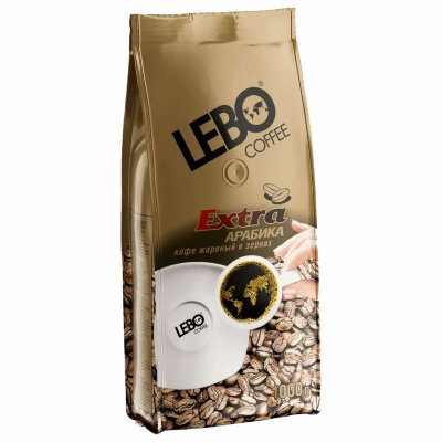 Кофе в зернах LEBO "Extra" 1 кг, арабика 100%, 623223