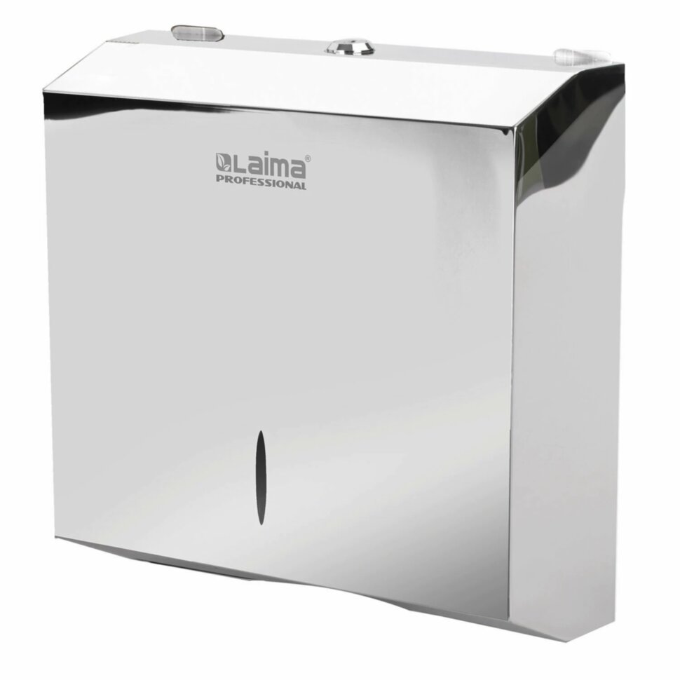 Диспенсер для полотенец LAIMA PROFESSIONAL INOX, (Система H2) Z-сложения, нержавеющая сталь, зеркальный, 605695, 605695