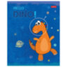 Тетрадь 12 л. HATBER клетка, обложка картон, тиснение, "Hello Dino" (5 видов в спайке), 12Т5тВ1, 40 штук, 106548