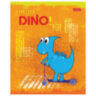 Тетрадь 12 л. HATBER клетка, обложка картон, тиснение, "Hello Dino" (5 видов в спайке), 12Т5тВ1, 40 штук, 106548