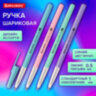 Ручка шариковая BRAUBERG "Офисная" PASTEL COLOR, СИНЯЯ, корпус ассорти, пишущий узел 1 мм, линия письма 0,5 мм, 144199, 100 штук, 144199