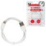 Кабель USB2.0 – Lightning, 1 м, SONNEN, медь, для передачи данных и зарядки, белый, 513559, 513559