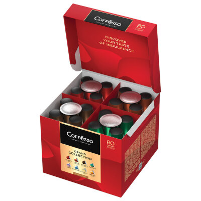 Кофе в капсулах 80 порций "Ассорти 8 вкусов" для Nespresso, COFFESSO, 101741, 622392