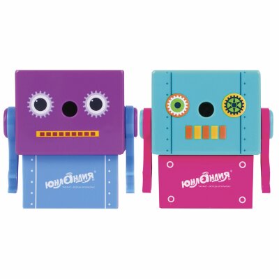 Точилка механическая ЮНЛАНДИЯ "I-Robot", корпус ассорти, 228484, 228484