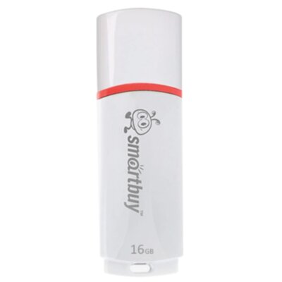 Флеш-диск 16 GB, SMARTBUY Crown, USB 2.0, белый, SB16GBCRW-W, 512762