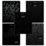 Тетрадь А5, 48 л., BRAUBERG, скоба, клетка, матовая ламинация, выборочный лак, "Black" (микс в спайке), 404375, 404375