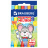 Восковые мелки BRAUBERG, НАБОР 24 цвета, 222964, 222964