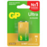 Батарейка 1 шт., GP Ultra G-Tech, Крона (6LR61, 6LF22, 1604A), алкалиновая, блистер, 1604AU-5CR1, 454093