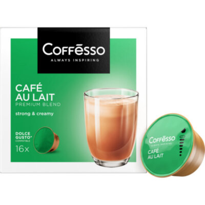 Кофе в капсулах COFFESSO "Cafe au lait" для кофемашин Dolce Gusto, 16 порций, 102506, 624046