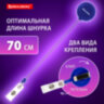 Бейдж горизонтальный (60х90 мм), с держателем-рулеткой 70 см, синий, BRAUBERG, 238242, 238242
