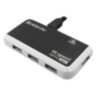 Хаб USB 2.0, 4 порта, порт для питания, черный, DEFENDER QUADRO INFIX, 83504, 511117