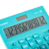 Калькулятор настольный CASIO GR-12С-LB (210х155 мм), 12 разрядов, двойное питание, ГОЛУБОЙ, GR-12C-LB-W-EP, 250441