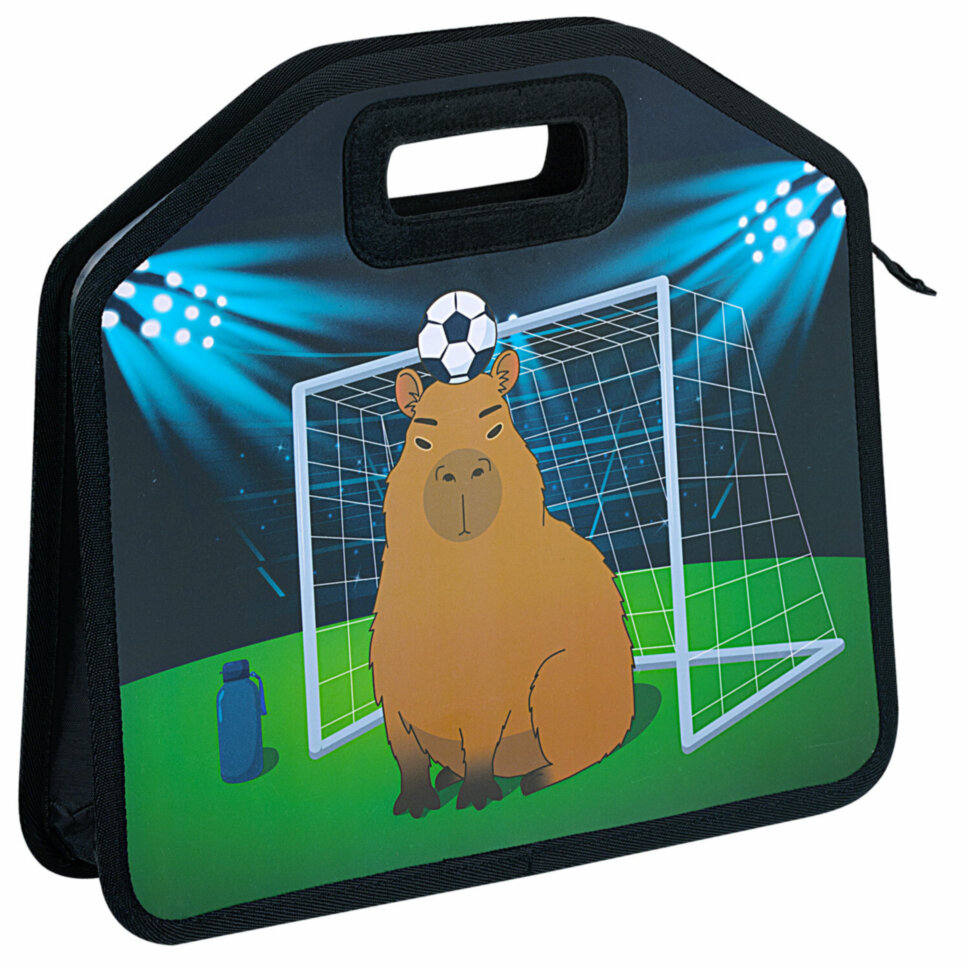 Папка-сумка ЮНЛАНДИЯ, 1 отделение, фетровые ручки, 34х30х11 см, Capyball, 272207, 272207