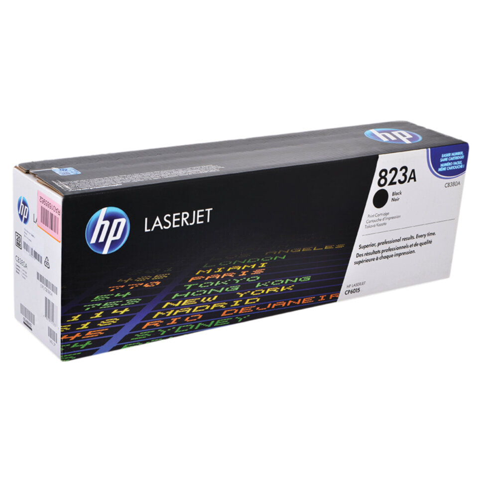 Картридж лазерный HP (CB380A) ColorLaserJet CP6015 и др, №823A, черный, оригинальный, ресурс 16500 страниц, 360616