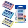 Ластики BRAUBERG PASTEL MAXI НАБОР 3 штуки, размер ластика 44х32х13 мм, упаковка блистер, 271345, 271345