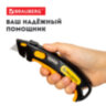 Нож универсальный мощный, BRAUBERG METALLIC PRO, автофиксатор, функция автовозврата, 238737, 238737